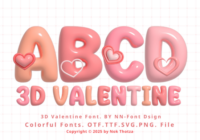 3d Valentine Font - Featured Image