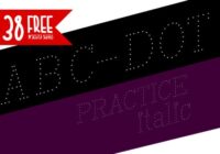 ABC Dot Practice Italic Font - Featured Image