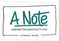 A Note Font - Featured Image