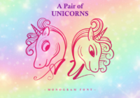 A Pair of Unicorns Font - Featured Image