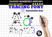 Abcd Ref Dashed Arrows Numbers Font - Featured Image