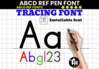 Abcd Ref Pen Tracing Font - Featured Image