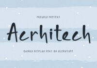 Acrhitech Font - Featured Image