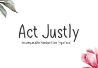Act Justly Font - Featured Image