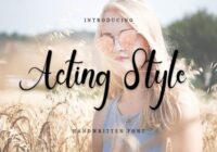Acting Style Font - Featured Image