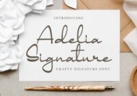 Adelia Signature Font - Featured Image