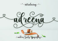 Adreena Script Font - Featured Image