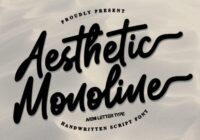 Aesthetic Monoline Font - Featured Image