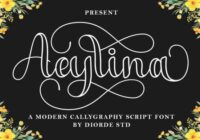 Aeylina Outline Font - Featured Image