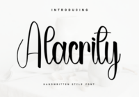 Alacrity Font - Featured Image