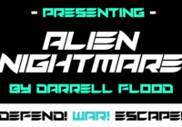 Alien Nightmare Font - Featured Image