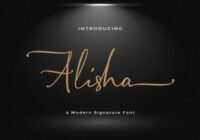 Alisha Signature Font - Featured Image