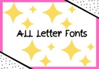 All Letter Style Font - Featured Image
