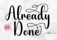 Already Done Font - Featured Image