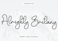 Alrighty Britany Font - Featured Image