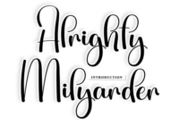 Alrighty Milyarder Font - Featured Image