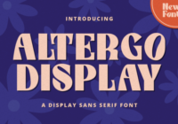 Altergo Display Font - Featured Image
