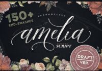 Amelia Script - Draft Version Font - Featured Image