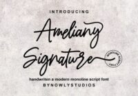 Ameliany Signature Font - Featured Image