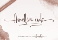 Amellia Ink Font - Featured Image