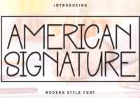 American Signature 1 Font - Featured Image