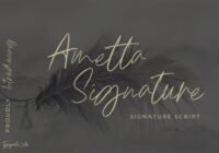 Ametta Signature Script Font - Featured Image