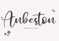 Anbeston Script Font - Featured Image