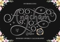 Angcham Outline Font - Featured Image