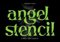 Angel Stencil Font - Featured Image