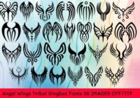 Angel Wings Tribal Font - Featured Image
