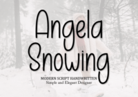 Angela Snowing Font - Featured Image