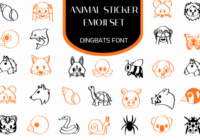 Animal Sticker Emoji Set Font - Featured Image