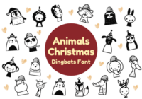 Animals Christmas Font - Featured Image