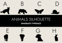Animals Silhouette Font - Featured Image