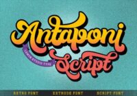 Antaponi Script Font - Featured Image