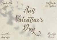 Anti Valentine's Day Font - Featured Image