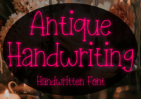 Antique Handwriting Font - Featured Image