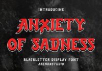 Anxiety of Sadness Font - Featured Image