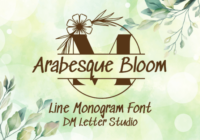Arabesque Bloom Split Monogram Font - Featured Image