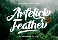 Arfelick Feather Font - Featured Image