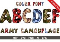 Army Camouflage Bundle Font - Featured Image