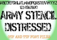 Army Stencil Distressed Font - Featured Image