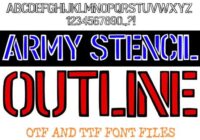 Army Stencil Outline Font - Featured Image