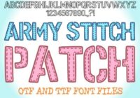 Army Stitch Patch Font - Featured Image