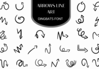 Arrows Line Art Font - Featured Image