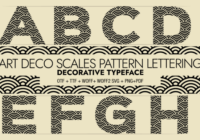 Art Deco Scales Pattern Lettering Font - Featured Image