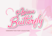 Asian Butterfly Font - Featured Image
