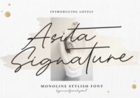 Asita Signature Font - Featured Image