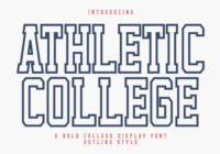 Athletic College Outline Font - Featured Image