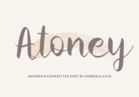 Atoney Font - Featured Image